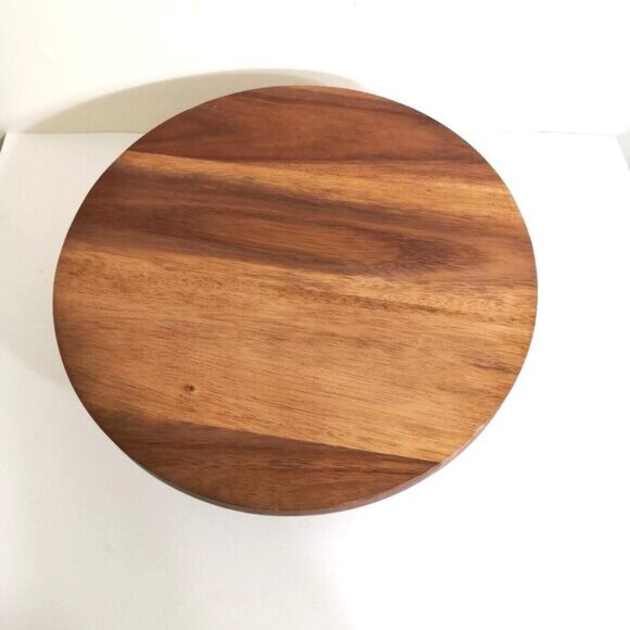 New Acacia Wood Cake Stand 12 -inch - Picture 5 of 7